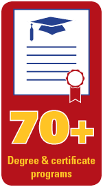 70+ Degree & Certificate Programs