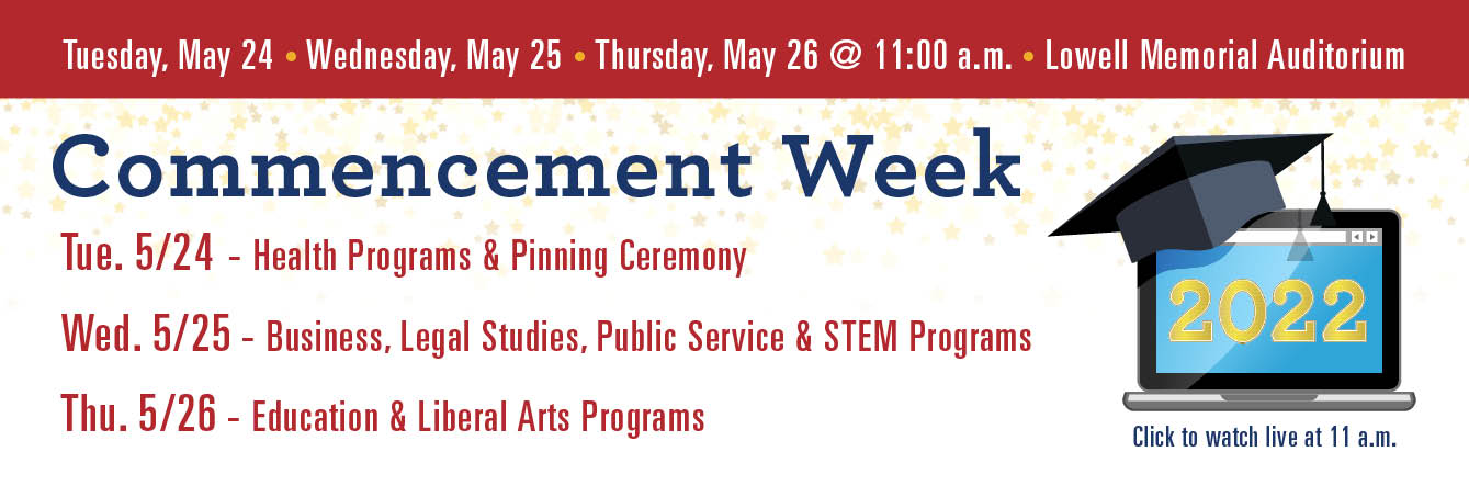 Graduation Week 2022 • Click to watch the ceremonies live at 11:00 a.m.